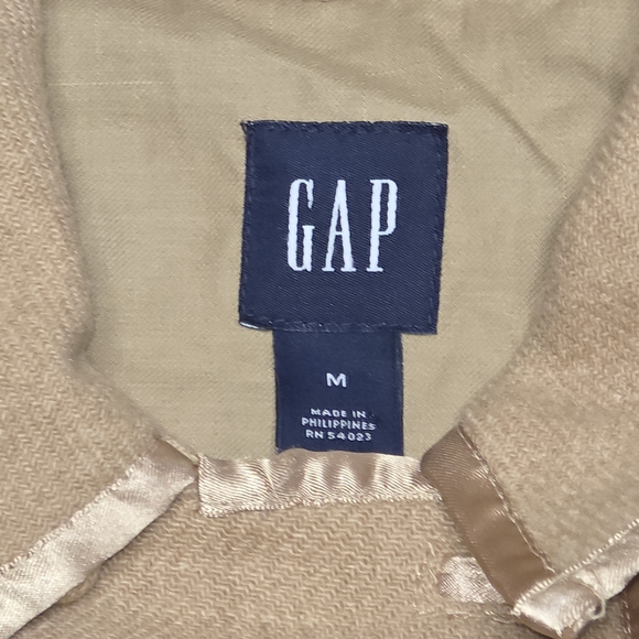 GAP Women's Tan Wool Jacket with Bow Accents - Picture 7 of 10